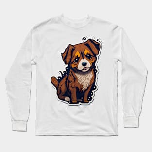 Playful Pup Design - Perfect for Dog Lovers Everywhere! Long Sleeve T-Shirt